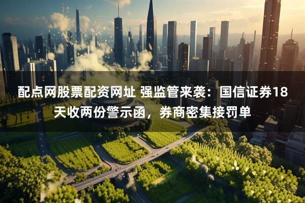 配点网股票配资网址 强监管来袭：国信证券18天收两份警示函，券商密集接罚单